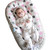 Bitsy Boo Baby Nest Co-sleeping Lounger Cotton & Breathable Fiberfill Portable Adjustable Newborn Crib Bassinet Pink Stars