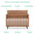 Evolur Stilnovo Mid Century 4-in-1 Convertible Crib, Sugarcane
