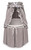 Badger Basket Empress Round Baby Bassinet With Canopy - Gray/white