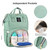 Large Capacity Diaper Bag, Mummy Maternity Nappy Bag Multifunctional Diaper Backpack Travel Backpack, Mom Dad Travel Rucksack For Baby Care, Light Green