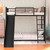 Twin Over Twin Metal Bunk Bed With Ladder And Slide, Heavy Duty Bed Frame With Safety Guard Rails For Kids Teens Adults, Easy To Assemble, No Box Spring Required, Black 77.9''lx40.9''wx53.9''h
