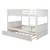Anysun Bunk Beds For Kids ,wooden Bunk Bed Full Over Full With Twin Size Trundleh,white