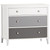 Monarch Hill Poppy White 3 Drawer Dresser, Grey
