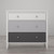 Monarch Hill Poppy White 3 Drawer Dresser, Grey