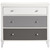 Monarch Hill Poppy White 3 Drawer Dresser, Grey