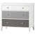 Monarch Hill Poppy White 3 Drawer Dresser, Grey