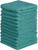 Beauty Threadz Wash Cloth Towels , 24-pack, 100% Natural Cotton, 12 X 12, Soft And Absorbent, Machine Washable, Teal