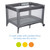 Cosco Funsport Portable Compact Baby Play Yard, Bowie