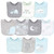 Luvable Friends Baby Boy Interlock Cotton Drooler Bibs, Boy Basic Elephant, One Size