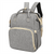 Usb Backpack Foldable Travel Baby Bed With Changing Station,crib Diaper Backpack,multifunctional Waterproof Portable Baby Bag, Portable Bassinet For Baby Bed, Gray