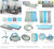Bacati Aqua, Lime & Grey Mini Elephants Crib Fitted Sheets 2 Ct Package