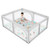 Hembor Baby Playpen Indoor Outdoor Toddler Safety Activity Center Unisex - 79''×70'' White