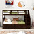 Anysun Bunk Beds With Stairs - Wood Frame With Trundle - Twin -espresso