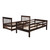 Anysun Bunk Beds With Stairs - Wood Frame With Trundle - Twin -espresso