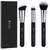 Ducare Makeup Kabuki Brushes 3pcs Foundation Brush Contour Brush Concealer Brush Blusher Brush Bronzer Travel Buffing Stippling Contour Liquid Blending Makeup Brush Set Black