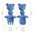 Baby Fork And Spoon Set, Silicone Self Feeding Utensil Easy Grip Toddler Cutlery Kit With Carry Case Bpa-free Anti-choke For Infant Toddler Children First Led Training Weaning, 6-12 Month (blue)