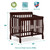 Dream On Me Aden 4-in-1 Convertible Mini Crib, Espresso