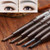 Magik 2 Pack Waterproof Eyebrow Pencil Retractable Slant Tip & Brush Double-ends Natural Hair-like Look (#4 Ash Gray)