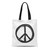 Ashleigh Canvas Tote Bag Sign Peace Symbol Hand Doodle Love Drawing Brush Sketch Reusable Shoulder Grocery Shopping Bags Handbag