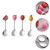 4pcs Stainless Steel Spoons Mixing Spoons Creative Kids Fruit Shaped Spoons