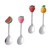 4pcs Stainless Steel Spoons Mixing Spoons Creative Kids Fruit Shaped Spoons