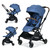 Gymax 2-in-1 Convertible Baby Stroller Pushchair Aluminum W/ Adjustable Canopy Blue