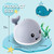 Omzer Baby Light Up Bath Toys, Whale Spray Sprinkler Water Toy With Led Light For Toddlers Kids, Automatic Induction Sprinkler Bathtub Toys Bathroom Shower Swimming Pool Outdoor Water Toy (gray)