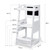 Bamboo Kid Step Stools, 3-level Adjustable Kitchen Toddlers Tower With Chalkboard Stool White