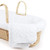 Tadpoles Twisted Fur Moses Basket And Bedding Set, White