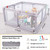 Baby Playpen, Baby Playard, Playpen For Babies With Gate, Indoor & Outdoor Playard For Kids Activity Cente, Safety Play Yard With Soft Breathable Mesh