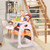 Lowestbest 3 In 1 High Chair For Baby, Adjustable Convertible Infant Toddler Chair And Booster With Feeding Tray, Play Table Seat, Orange