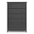 Storkcraft Kenton 5 Drawer Modern Vertical Dresser Gray
