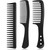 3 Pieces Wide Tooth Detangling Hair Comb Detangling Hair Comb Hair Styling Comb Set,straight Comb Carbon Fiber Styling Cutting Comb Anti Static Heat Resistant Comb For Women Curly Black