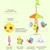 Baby Musical Crib Toy Hanging Bird Butterfly Colorful Rotatable Music Toy