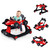 Babyjoy 4-in-1 Baby Walker Foldable Activity Push Walker Adjustable Height Red