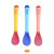 2 Set 3pcs/set Small Toddlers Utensils Plastic Baby Spoons Infant Feeding Tool Heat Sensitive Kids Tableware