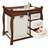 Badger Basket Sleigh Style Baby Changing Table With Hamper And 3 Baskets, Cherry, Includes Pad