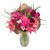 Pink Emma Bouquet With Burlap - Fresh Cut - 33 Stems