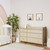 Little Seeds Shiloh Wide 6 Drawer Convertible Dresser & Changing Table, Natural And Faux Rattan