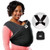 Baby K'tan Active Baby Wrap Carrier, Infant And Child Sling - Simple Pre-wrapped Holder For Babywearing - No Tying Or Rings - Carry Newborn Up To 35 Pound, Black, Small (women 6-8 / Men 37-38)