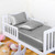 Ntbay Silk Satin Fitted Crib Sheet, Super Soft And Breathable Solid Color Toddler Sheet, 28" X 52", Gray