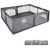 Jiekair 71x79" Large Baby Playpen, Toddler Playard Indoors Breathable Mesh Infant Baby Play Yard For 12-36