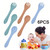 6pieces Silicone Baby Spoon Infant And Toddler Feeding Set, Bpa Free,baby Best Gift