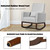 Gymax 2-in-1 Fabric Upholstered Rocking Chair Nursery Armchair With Pillow Light Grey