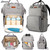Spencer Easy To Clean Waterproof Backpack Diaper Bag, Gray