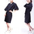 Hemoton Salon Client Gown Robes Cape Hair Salon Hair Cutting Smock For Clients Kimono Style (black)