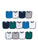 Little Star Cotton Feeding Baby Bib, 13pk Boys
