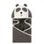 Hudson Baby Infant Cotton Animal Face Hooded Towel, Modern Panda, One Size