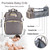 Diaper Bag Backpack With Changing Station, Kabaqoo Large Baby Diaper Bags For Boys Girls, Portable Bassinets With Usb Charging Port, Multifunction Waterproof Travel Back Pack For Moms Dads, Grey