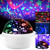 Night Light For Kids Baby Star Projector Night Light Lamp 360 Degree Rotating 2 In 1 Ocean Starry Night Light Projector - White